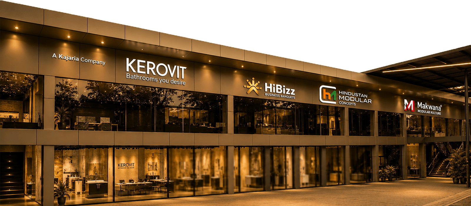 The HMC experience centre showroom floor in Colvale, Goa